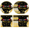 Mainivo 40Pcs We Will Miss You Decorations Farewell Party Disposable Tableware Paper Plates and Napkins Kit Going Away, Retirement, Coworkers Leaving