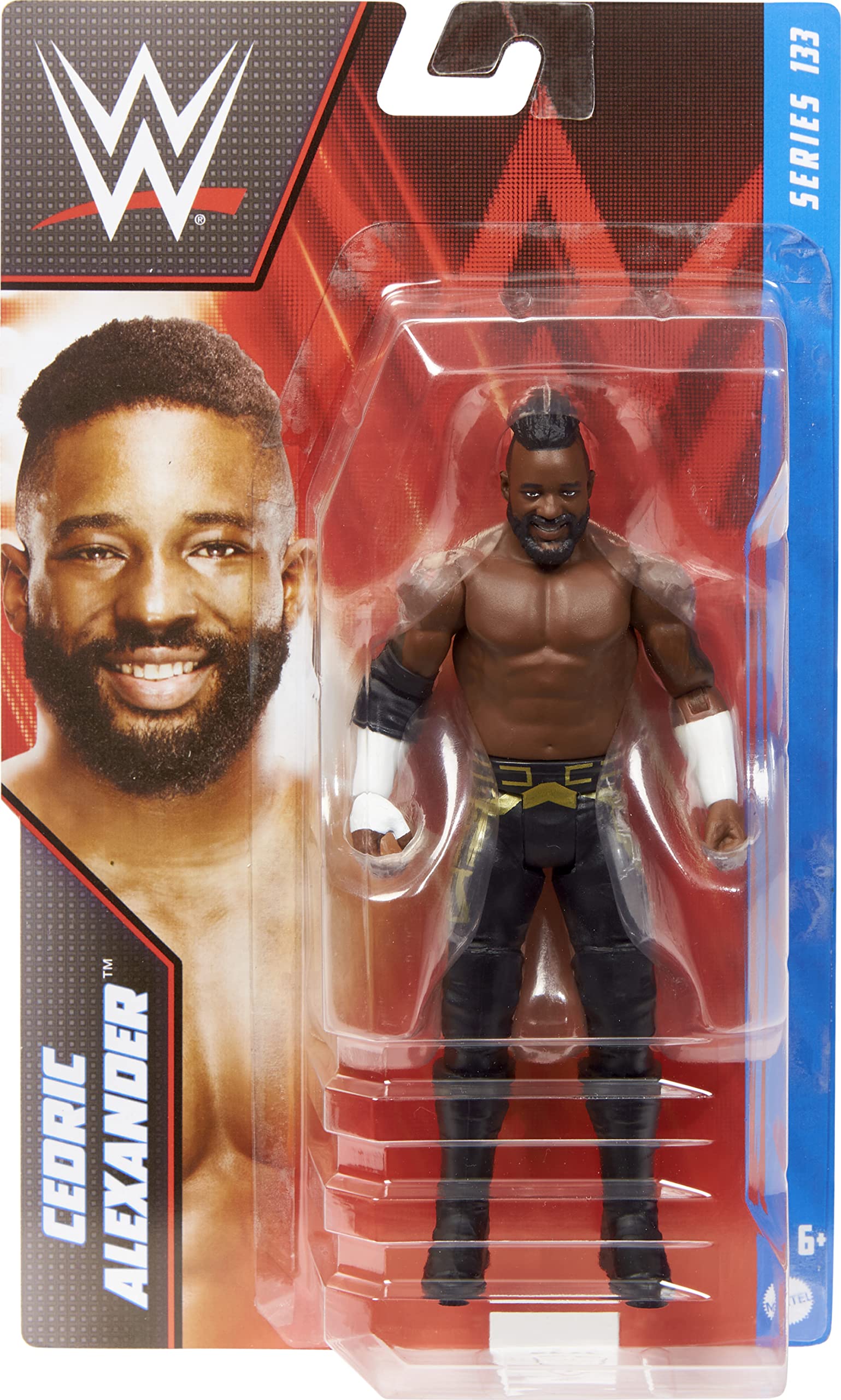 Mattel WWE Basic Action Figure, Cedric Alexander, Posable 6-inch Collectible for Ages 6 Years Old & Up