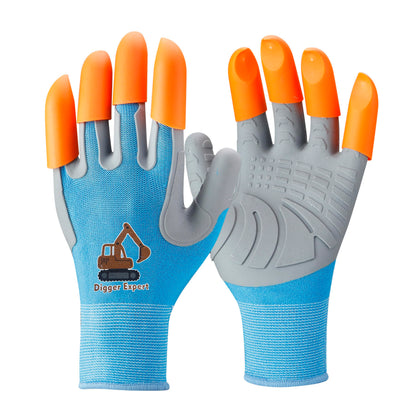 Maxtide Kids Claw Digging Gloves, Children Beach Playing Gardening Gloves for Children Ages 6-10, Outdoor Exploration Tool (Pattern1)