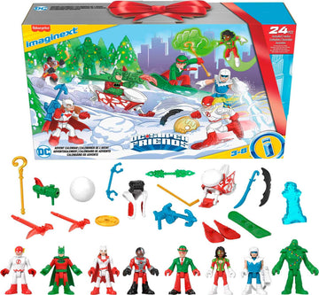 Fisher-Price Imaginext DC Super Friends Advent Calendar, Christmas Toy with 24 Figures & Accessories for Preschool Kids Ages 3+ Years