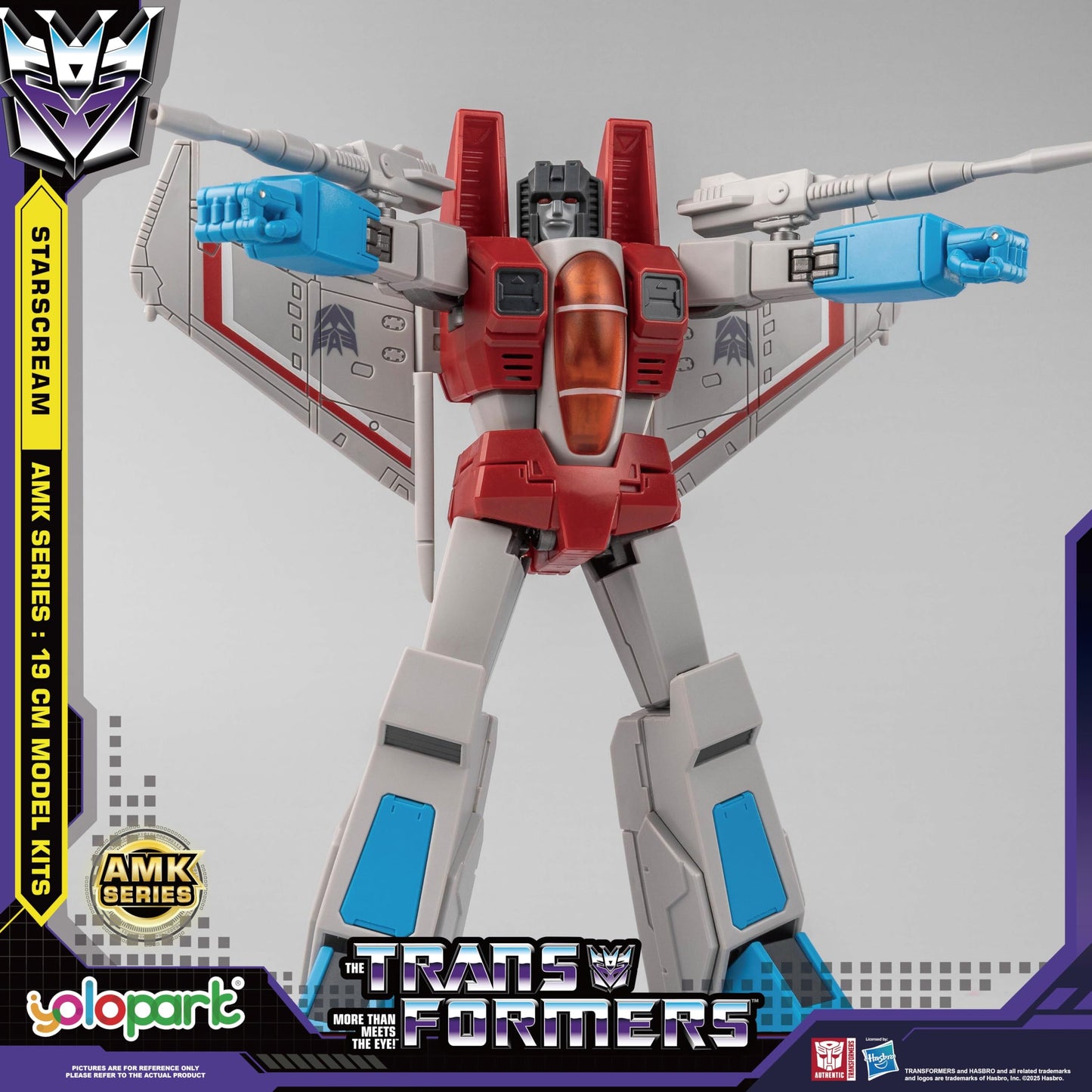 YOLOPARK Starscream Transformer Toys,AMK Series Transformers G1 Action Figures,7.48 Inch Highly Articulated Transformers Decepticon Toys for Adults