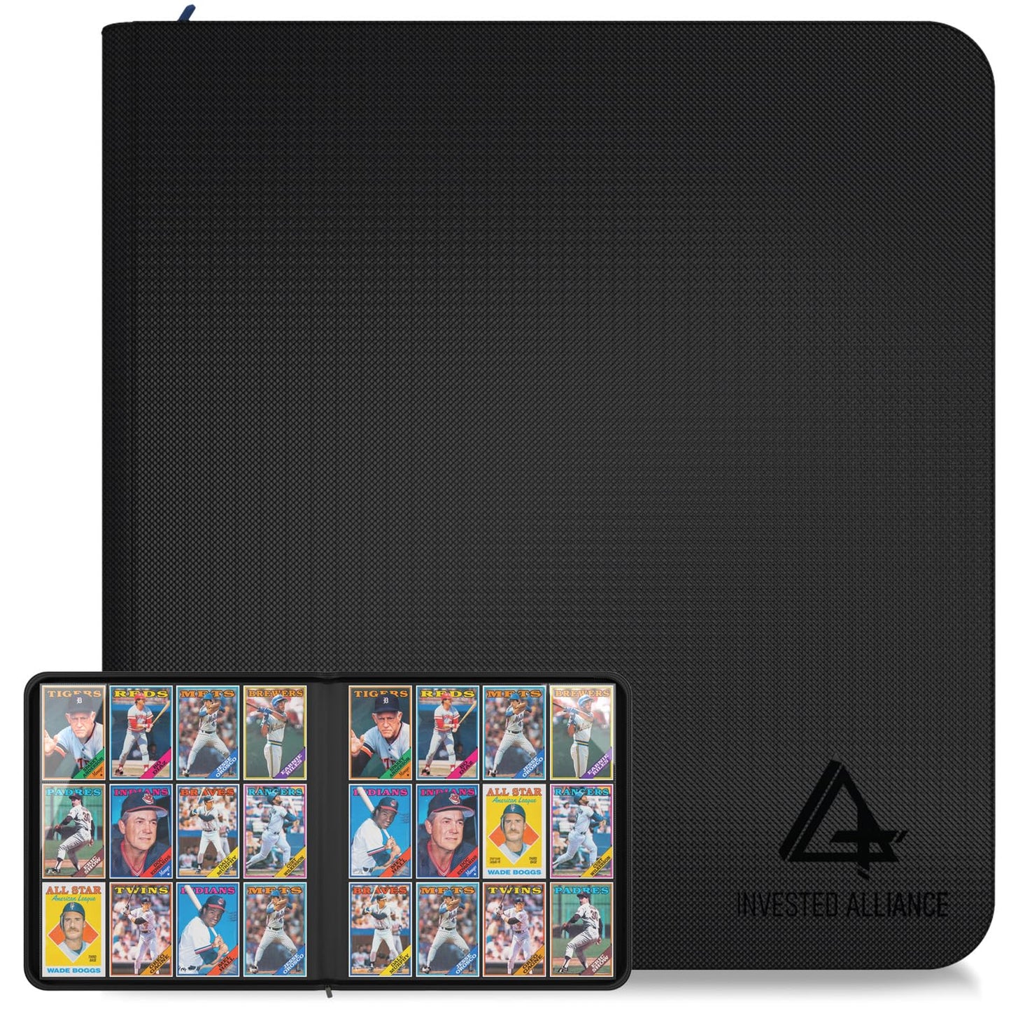 Premium TCG Card Binder For 480 Side Loading Pockets | Sports Trading Card Binder 12 Pocket Zipper, Collectible Trading, Magic, MTG, Baseball