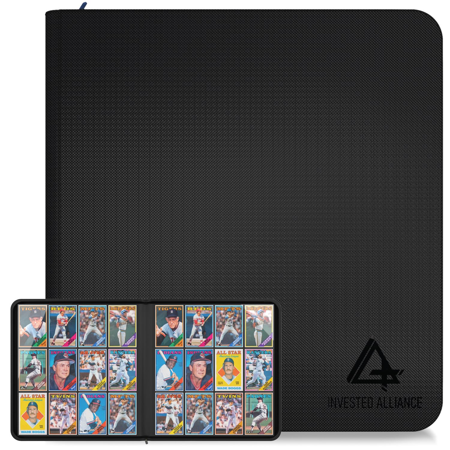 Premium TCG Card Binder For 480 Side Loading Pockets | Sports Trading Card Binder 12 Pocket Zipper, Collectible Trading, Magic, MTG, Baseball