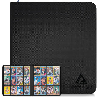 Premium TCG Card Binder For 480 Side Loading Pockets | Sports Trading Card Binder 12 Pocket Zipper, Collectible Trading, Magic, MTG, Baseball