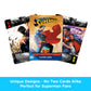 Aquarius DC Comics Superman Playing Cards Standard Size - Themed Novelty Deck with 52 Unique Superhero Designs in Embossed Tin - Collectible