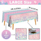 JQSSHXB Mermaid Tablecloths 3 Pack Disposable Plastic Birthday Party Favors (Fish Scale)