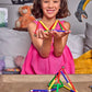 CMS MAGNETICS - (156-Piece Multi-Color Magnet Building Toy Tin Box Case Construction Sticks Set STEM Educational Learning Activity for Brain