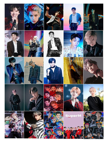 SuperM Stickers - 25 PCS Vinyl Decal Kpop Photocard Set