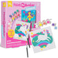 Little Yellow Bicycle: Unicorn & Mermaid Paint-By-Number Canvas Kit - All-in-1 Art Set, Magical Paintings, 8 Non-Toxic Paint Pots, 2 Brushes, Kids 5+