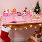 Gingerbread Man Decorations Wood Table Centerpiece Pink Christmas Table Decorations for Xmas Dinner Party Decor