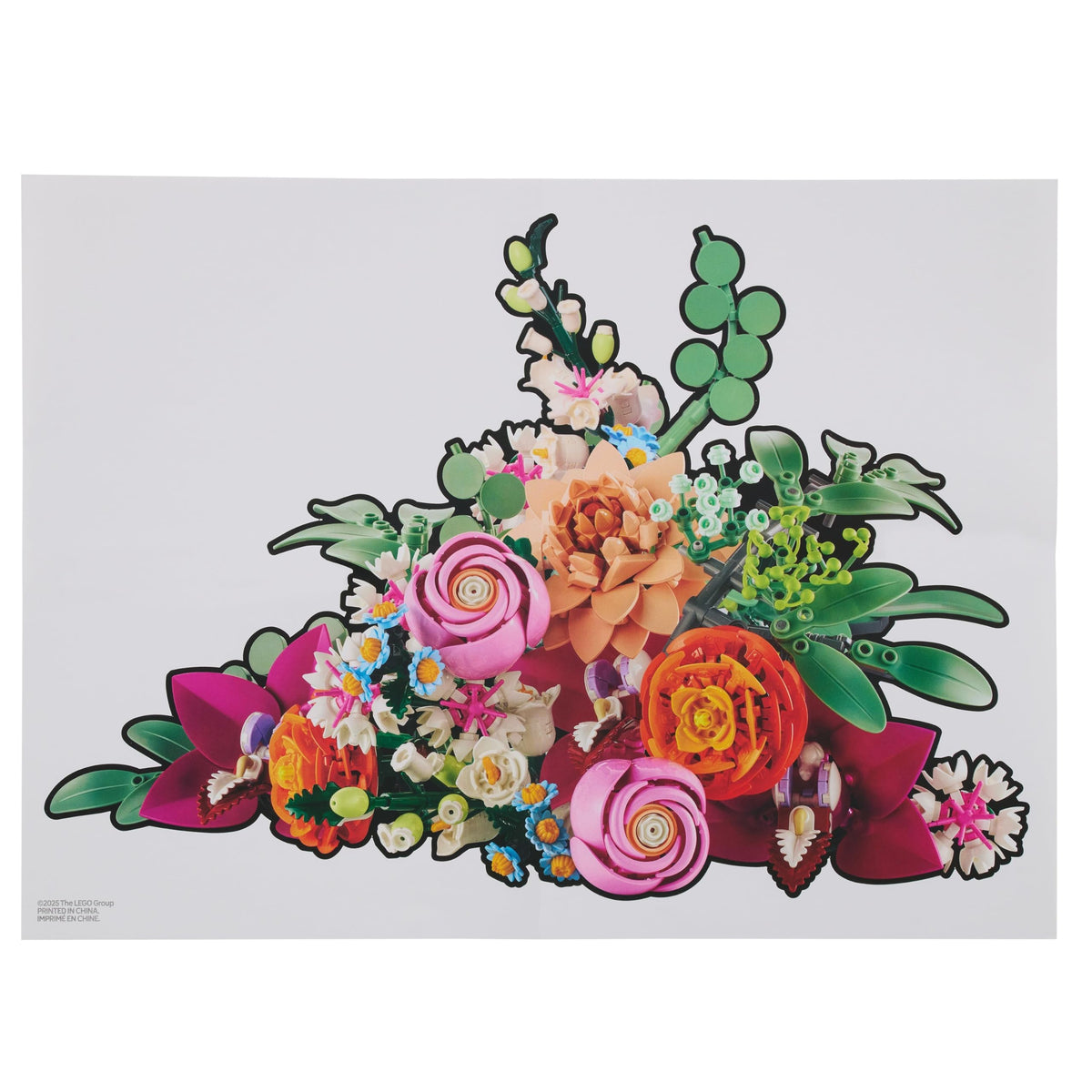 LEGO Botanicals Pink Bouquet Puzzle, Die-Cut Jigsaw Puzzle