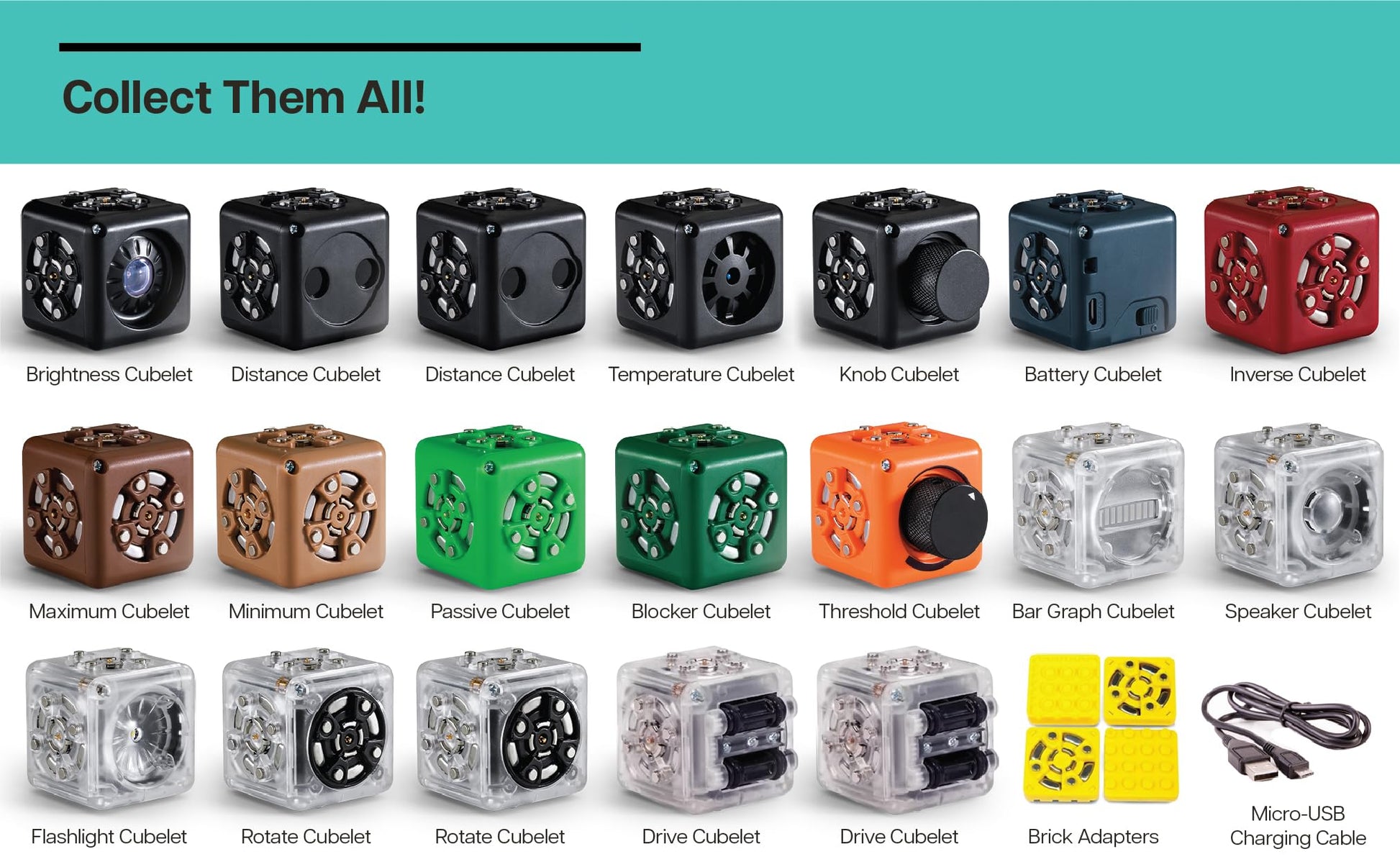 Modular Robotics Cubelets Robot Blocks - Cubelets Temperature Robot Cube for Home Robotics STEM Kit - Temperature Detector - Ages 4+