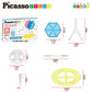 PicassoTiles Magnet Tile Building Blocks Ferris Wheel Amusement Rotating Accessory Kit Compatible with Full Sized Magnetic Tiles Construction Toy Set