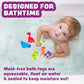 Tub Works® Dinosaur Mold Free Bath Toys, 6 Pack | Sealed, No Hole Bath Toys Design Keeps Moisture Out | Soft, Squeezable & Float on Water | Easy-Grip