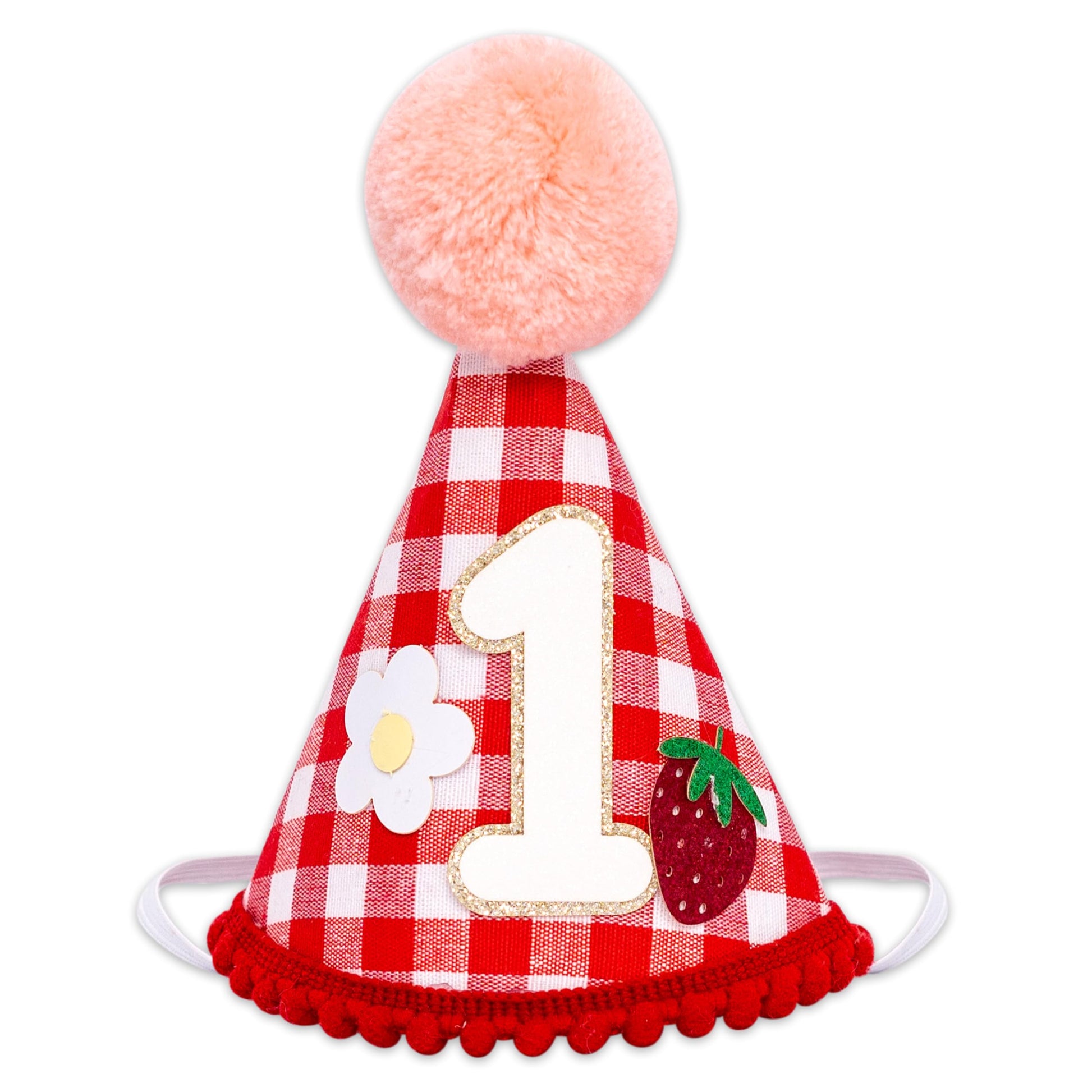Raoformi Strawberry First Birthday Hat - Berry First Birthday Party Crown, Sweet One Party Celebration Headwear One Party Hat For Boys/Girls