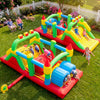 Whubefy 18.5x8.2FT Large Bounce House Obstacle Course for Big Kids 8-12/3-6