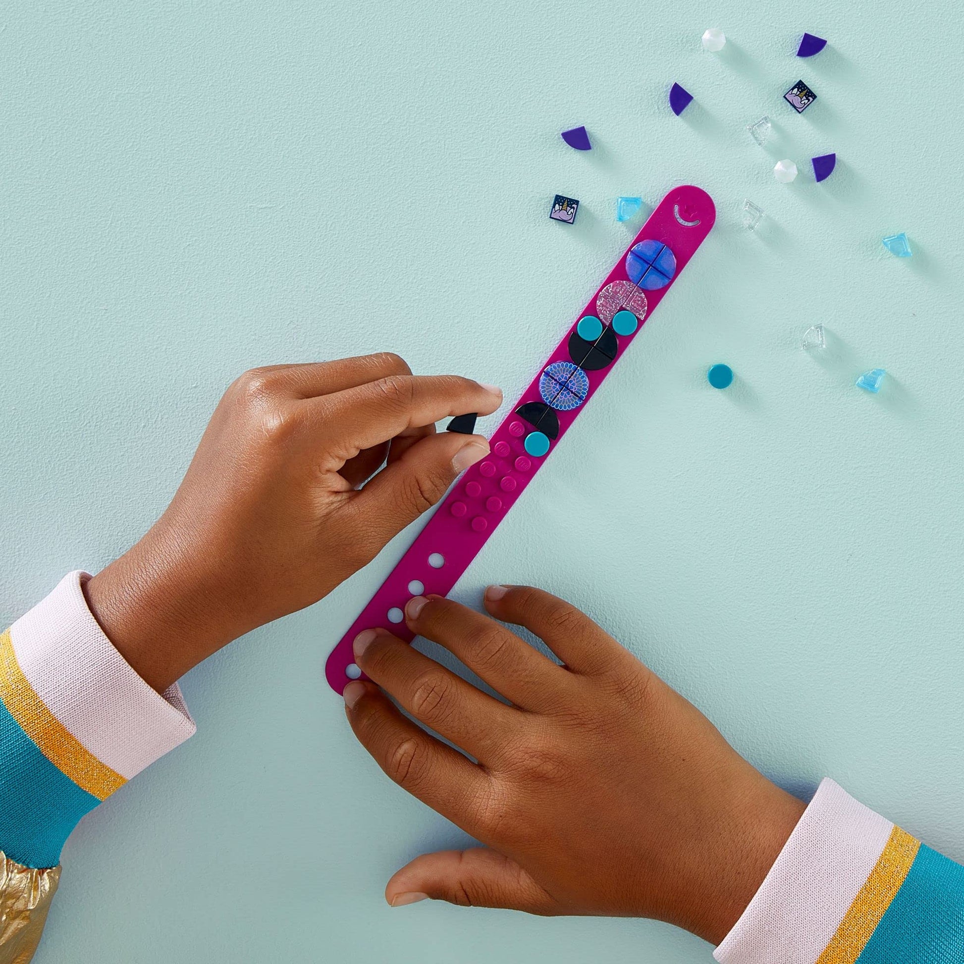 LEGO DOTS Unicorns Forever Toy Bracelet Making Kit 41802, Great Unicorn Gift for Creative Girls and Boys, Bracelet Kit with Sparkly Diamond-Like