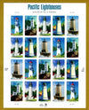Pacific Lighthouses Sheet of 20 41 Cent Stamps Scott 4146-4150