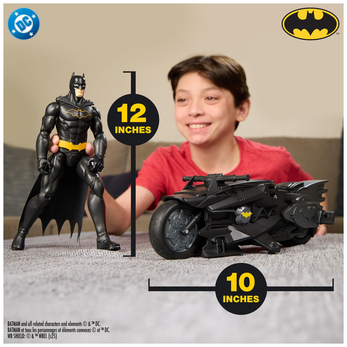 Spin Master DC Comics, Batman, Batcycle + 30 cm Batman Action Figure, from 4 Years