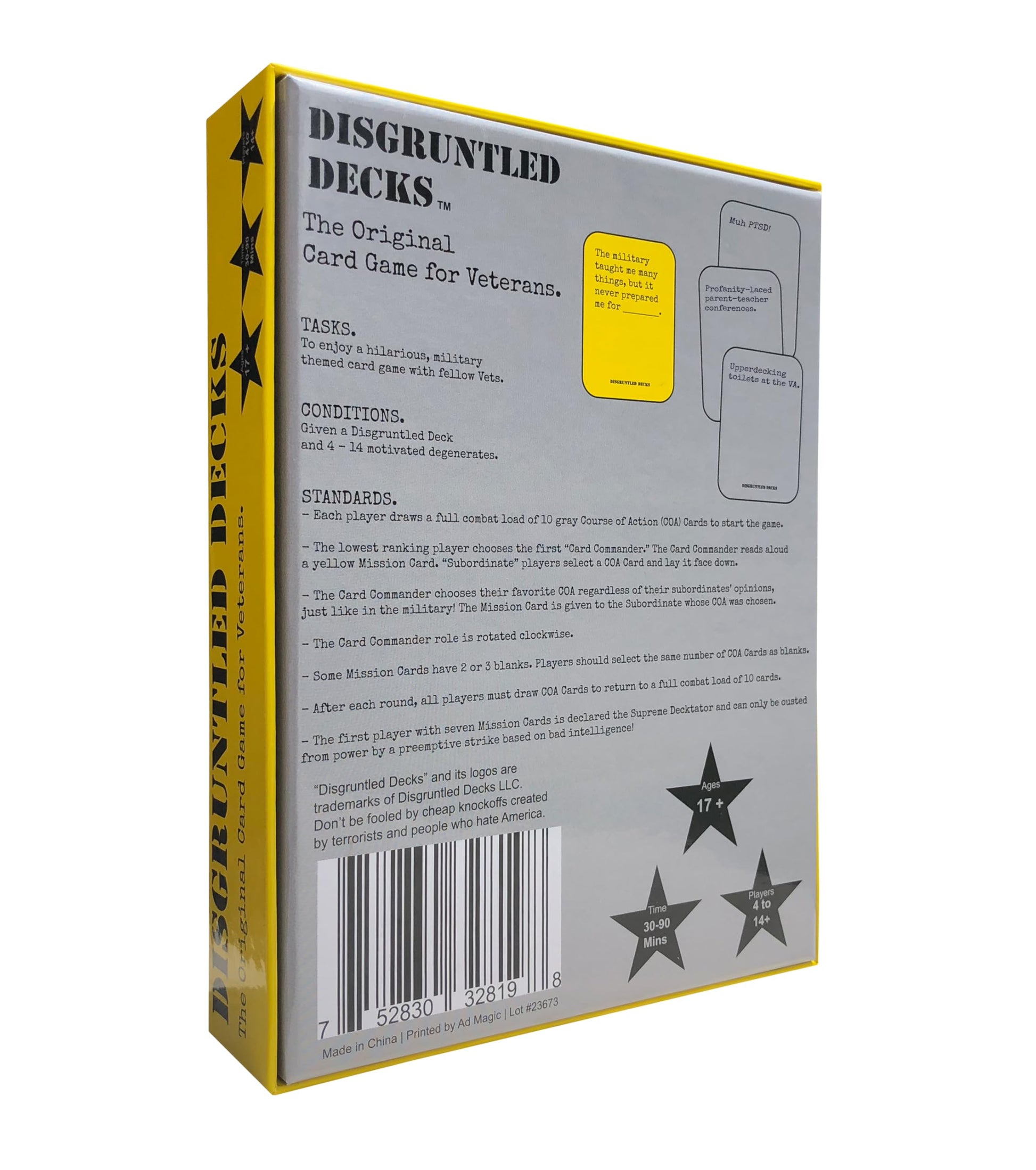 Disgruntled Decks - The Original Military Party Card Game for Veterans - Veteran-Themed Deck
