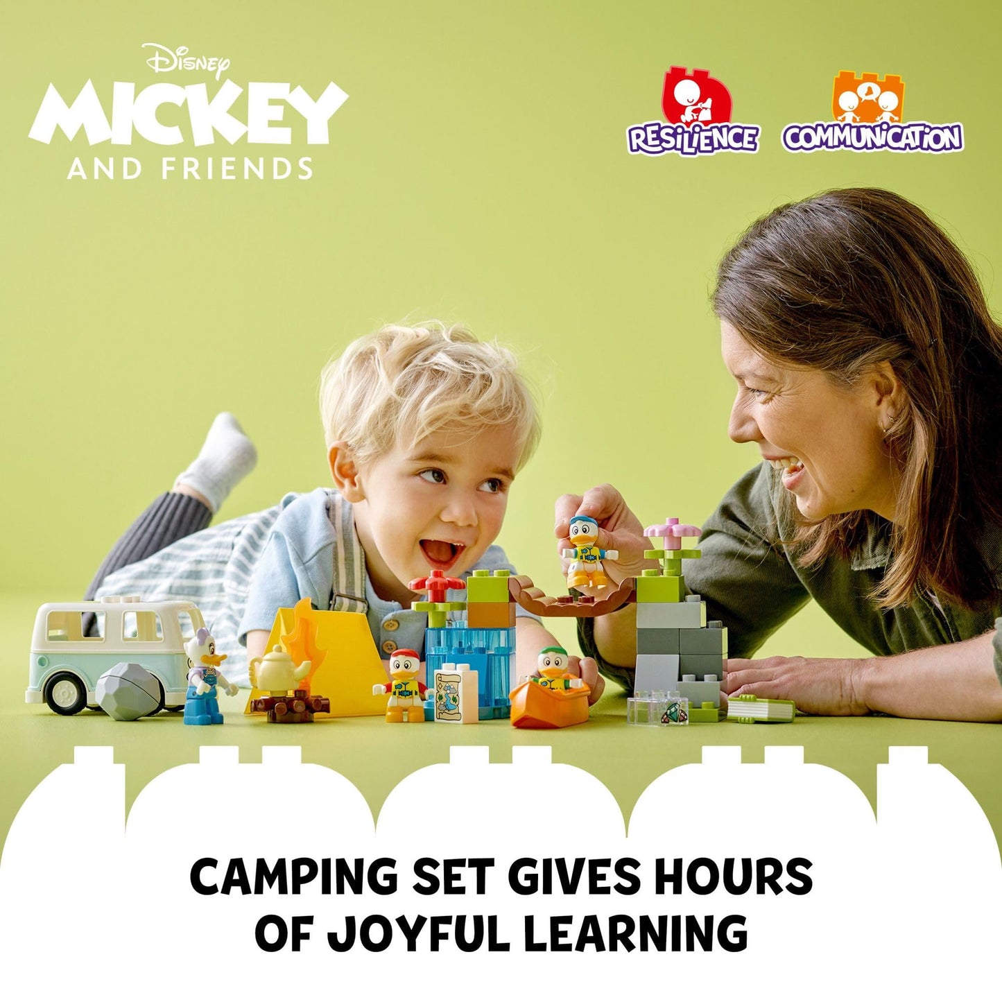 LEGO DUPLO Disney Mickey and Friends Camping Adventure 10997 Toddler Building Toy Set, Features 4 DUPLO Toy Figures: Daisy Duck, Huey, Dewey and Louie