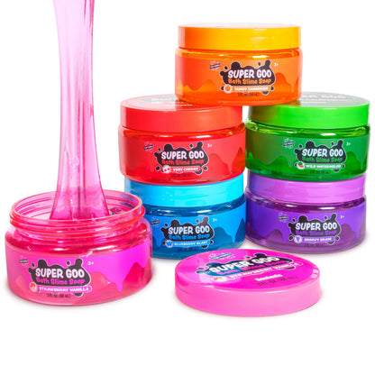 Tub Works® Super Goo Bath Slime™ Kids Soap Bath Toy, 6 Pack, Classic