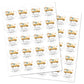 2-Inch Round Pumpkin Thank You Favor Stickers - Set of 40 (Yellow Truck)