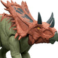 Mattel Jurassic World Strike Attack Dinosaur Toy with Single-Strike Action & Movable Joints, Chasmosaurus Action Figure Includes Digital Play