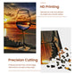 najiaxiaowu Adult Puzzles 500 Pieces DIY Sunset Sea Wine Glass Wooden Puzzles Teens and Elderly Puzzles Modern Home Decor Wall Art Unique Gift 52 cm x