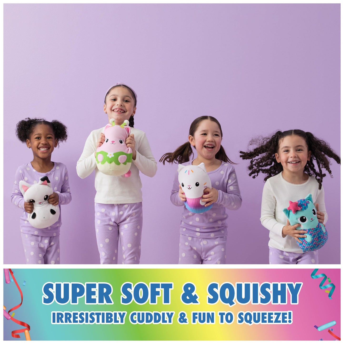 Gabby’s Dollhouse Official Pandy Paws 12-Inch Squishy Plush Toy for Ages 1+