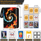 9 Pocket Card Binder for Cards, Trading Card Holder with 50 Removable Sleeves Fits 900 Cards, Creative Design Portable Zipper Card Collection Binder