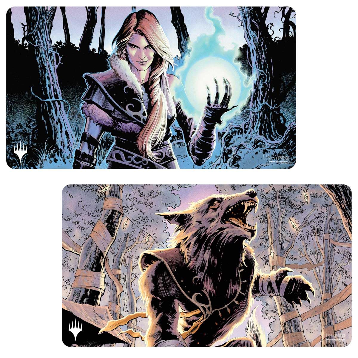 Ultra PRO - Innistrad Remastered Arlinn Kord / Arlinn, Embraced by the Moon Double-Sided Playmat for Magic: The Gathering, Gaming Accessories, MTG