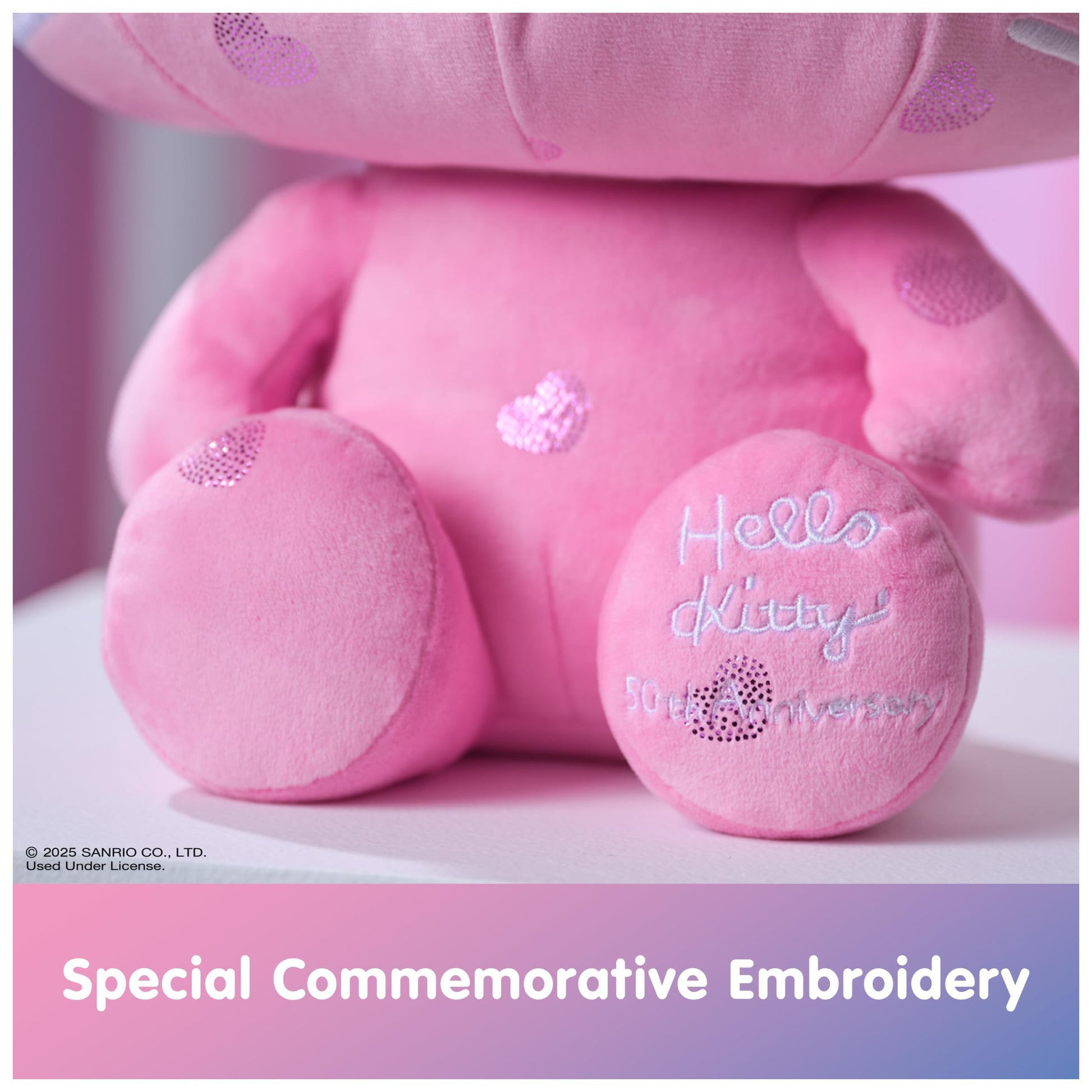 GUND Sanrio Hello Kitty 50th Anniversary 12” Commemorative Plush; Ages 1+