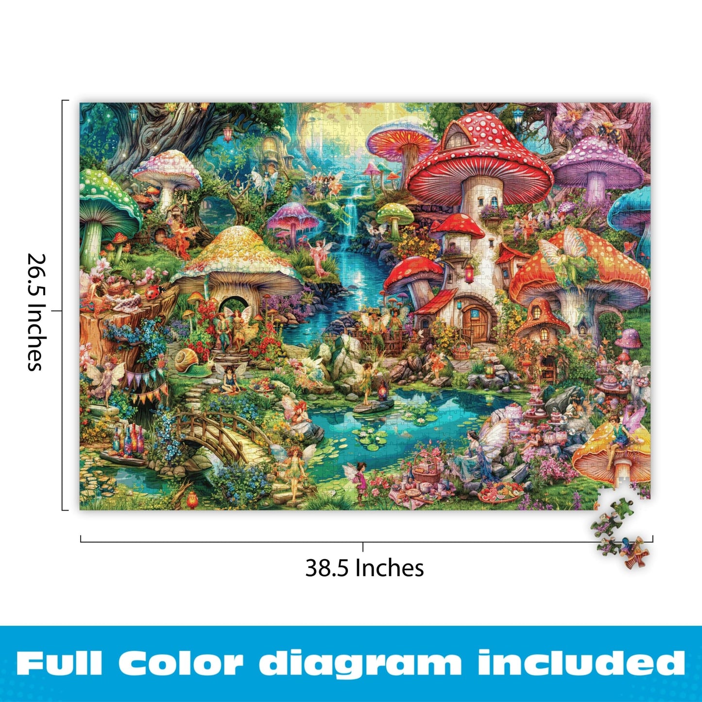 Buffalo Games - Aimee Stewart Merry Mushroom - 2000 Piece Puzzle for Adults