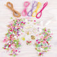 Make It Real: Crystal Dreams Nature Song - Create 9 Unique Charm Bracelets, 461 Pieces, Green Pink & Purple, All-in-One, DIY Charm & Bead Jewelry Kit