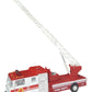 Master Toy Children's Collectible Die-Cast Metal Pull-Back Action & Sound Fire Engine Truck with Ladder, Red