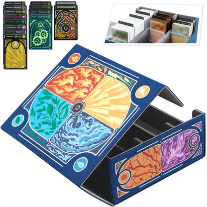 Trading Card Storage Box for Pokemon Cards holds?2400+?TCG Cards. Includes 17 Unique Type Dividers & 2 Card Stoppers. Premium Bulk Card Case/Deck