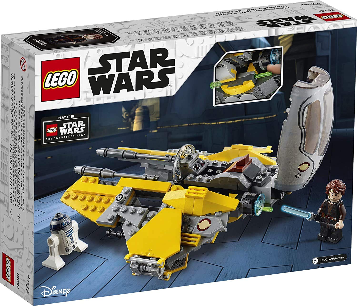 LEGO Star Wars Anakin’s Jedi Interceptor 75281 Building Toy for Kids, Anakin Skywalker Set to Role-Play Star Wars: Revenge of the Sith and Star Wars: