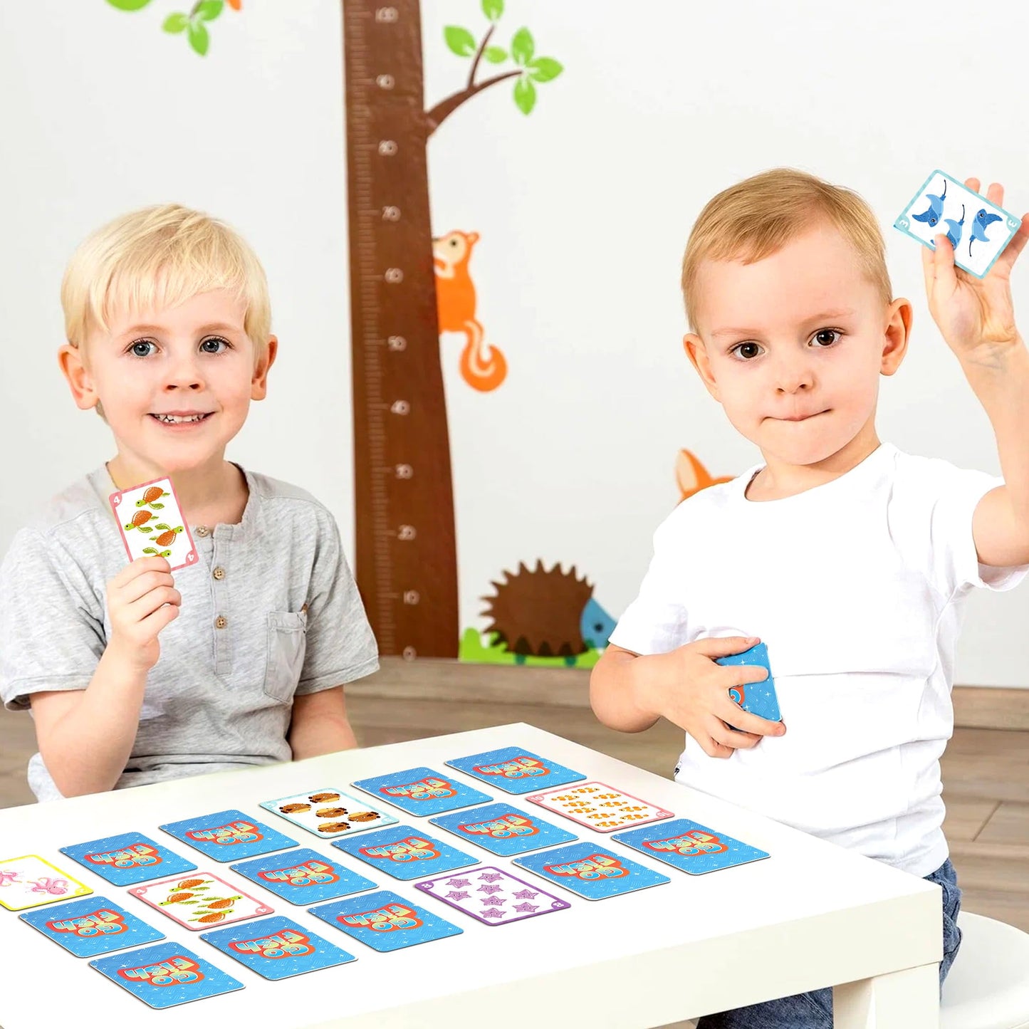 Kids Card Games, Go Fish Card Game, Old Maid Card Game, Card Games For Kids 4-8, Fun Educational Cards for Toddler 2-4 Years, Great for Family Table