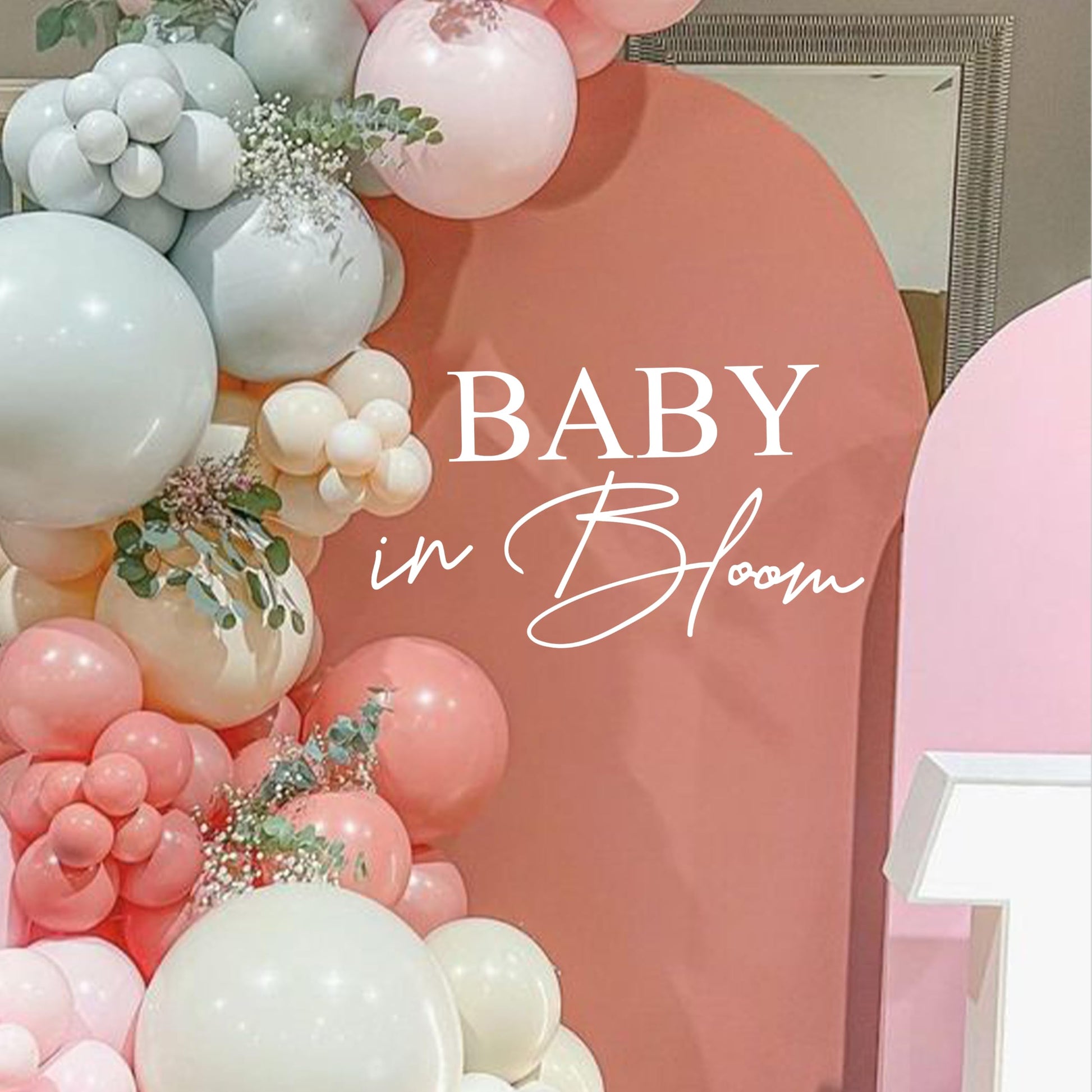 VANGNING Baby in Bloom Baby Shower Decal Sign