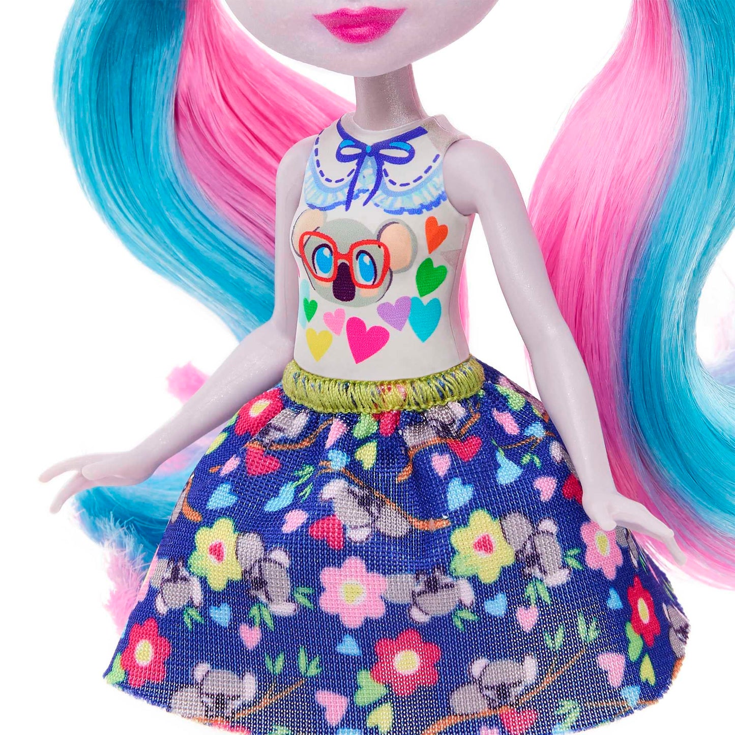 Enchantimals -Dolls, Glam Party Karalee Koala Doll, Animal Friend Bloke and 2 Buddy Figures, Small Doll with Removable Skirt and Accessories, Gift