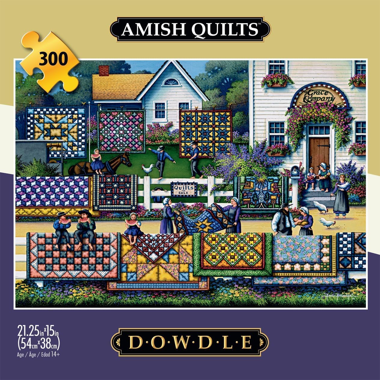 Buffalo Games - Eric Dowdle Amish Quilts - 300 Piece Puzzle for Adults