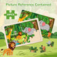 6 Packs Puzzles for Kids Ages 4-6,24Pcs Wooden Puzzles for Kids Ages 3-5,Dinosaur Animals Vehicle Space Farm Jigsaw Puzzles,Preschool Educational Toys