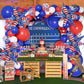 32inch Red White Blue Star Balloons 5 * 12 Pcs Foil Explosion Star Patriotic Balloons for Independence President MLK Day Patriotic Veterans Party