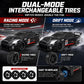RCANGOL 1:24 RC Drift Car for Kids,4WD 2.4GHz 28KM/H High Speed Remote Control Car, Racing Sport Toy Car with LED Lights,Drifting Tires?Two Batteries