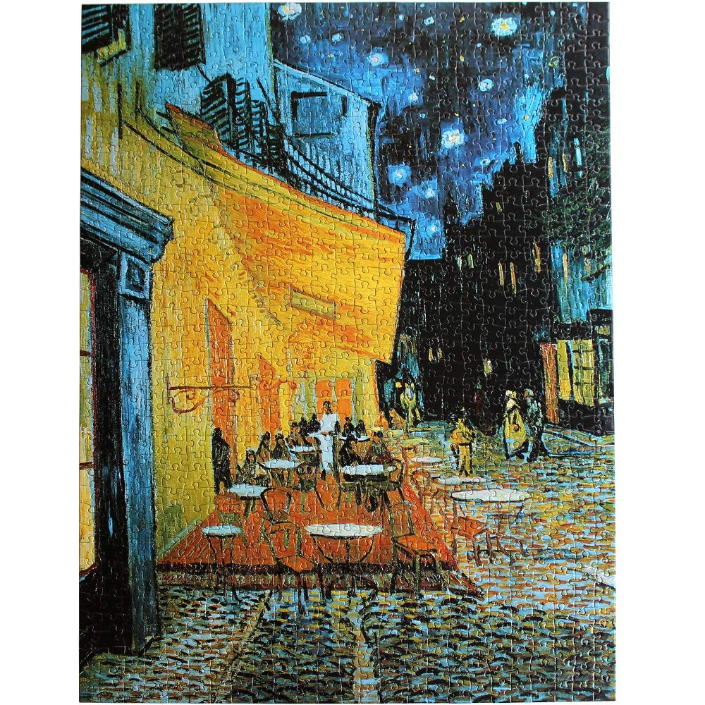 Moruska Cafe Terrace at Night by Vincent Van Gogh Jigsaw Puzzle 1000 Piece Art Puzzles for Adults