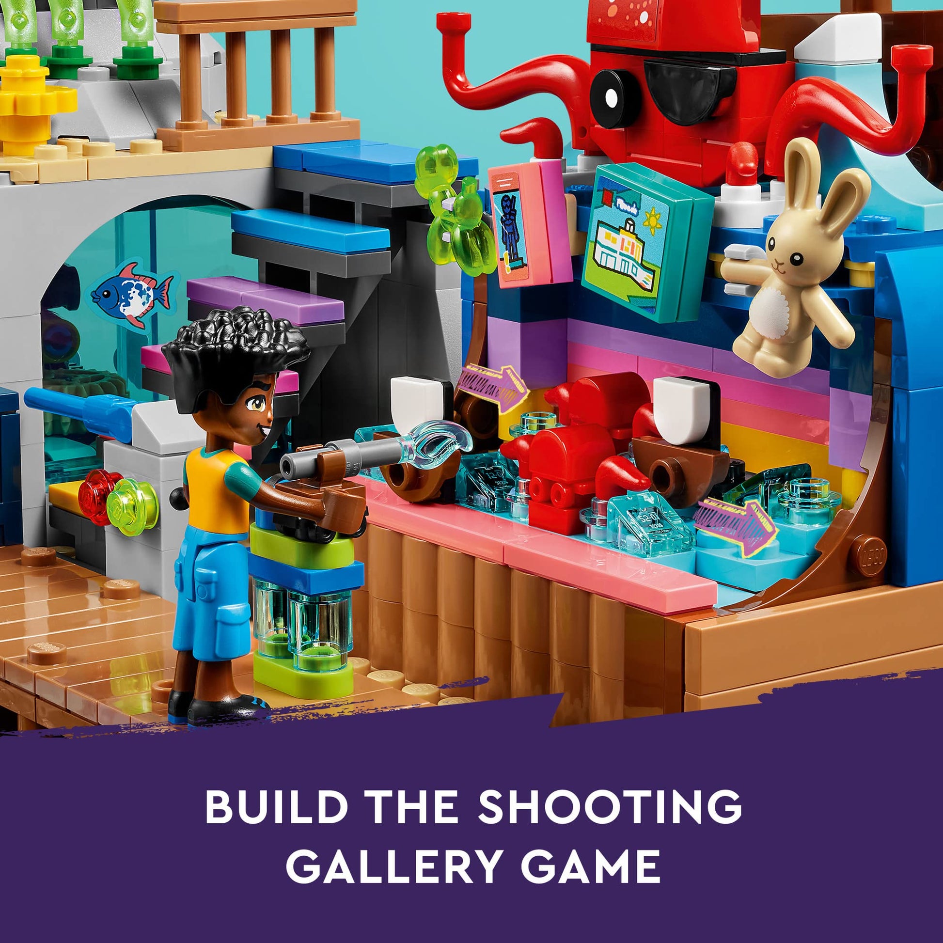 LEGO Friends Beach Amusement Park 41737 Building Toy Set, A Technical Project for Older Kids Ages 12+, with Spinning Carousel, Wave Machine and