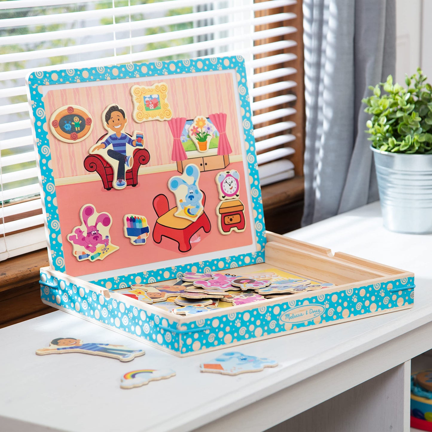 Melissa & Doug Blue's Clues & You! Wooden Magnetic Picture Game (48 Pieces)