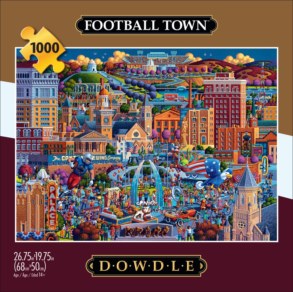Buffalo Games - Eric Dowdle Football Town - 1000 Piece Puzzle for Adults