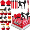 16PCS Boxing Cake Topper for Men Boxing Theme Party Decorations Wrestling Cake Topper Set